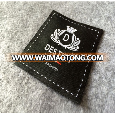 high density stitched garment custom woven label for textile products